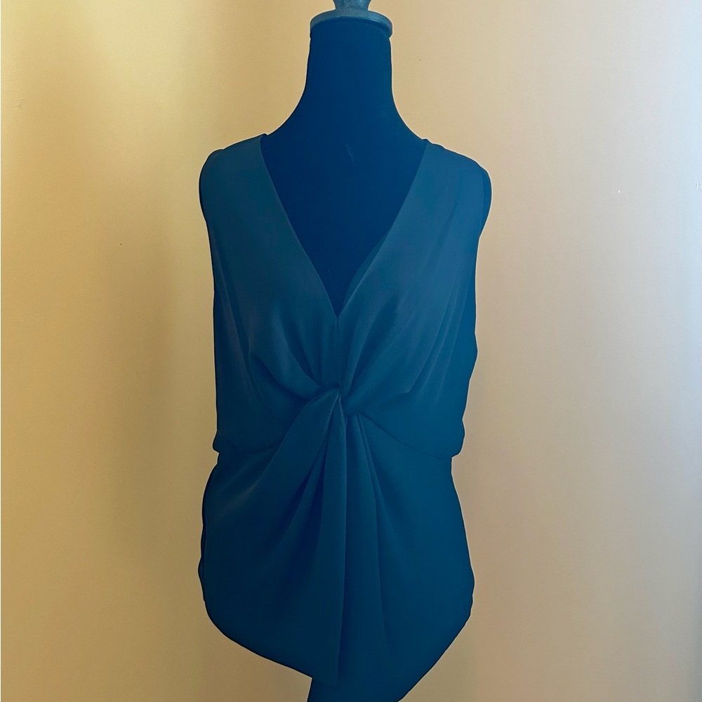 BCBG Elegant Black Knot Blouse